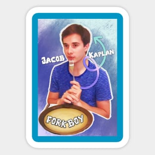 Jacob Kaplan is. . .THE FORKBOY Sticker